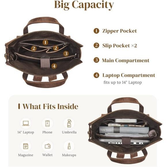S-ZONE Genuine Leather Backpack Purse for Women Men Vintage Rucksack Handbag main image 6